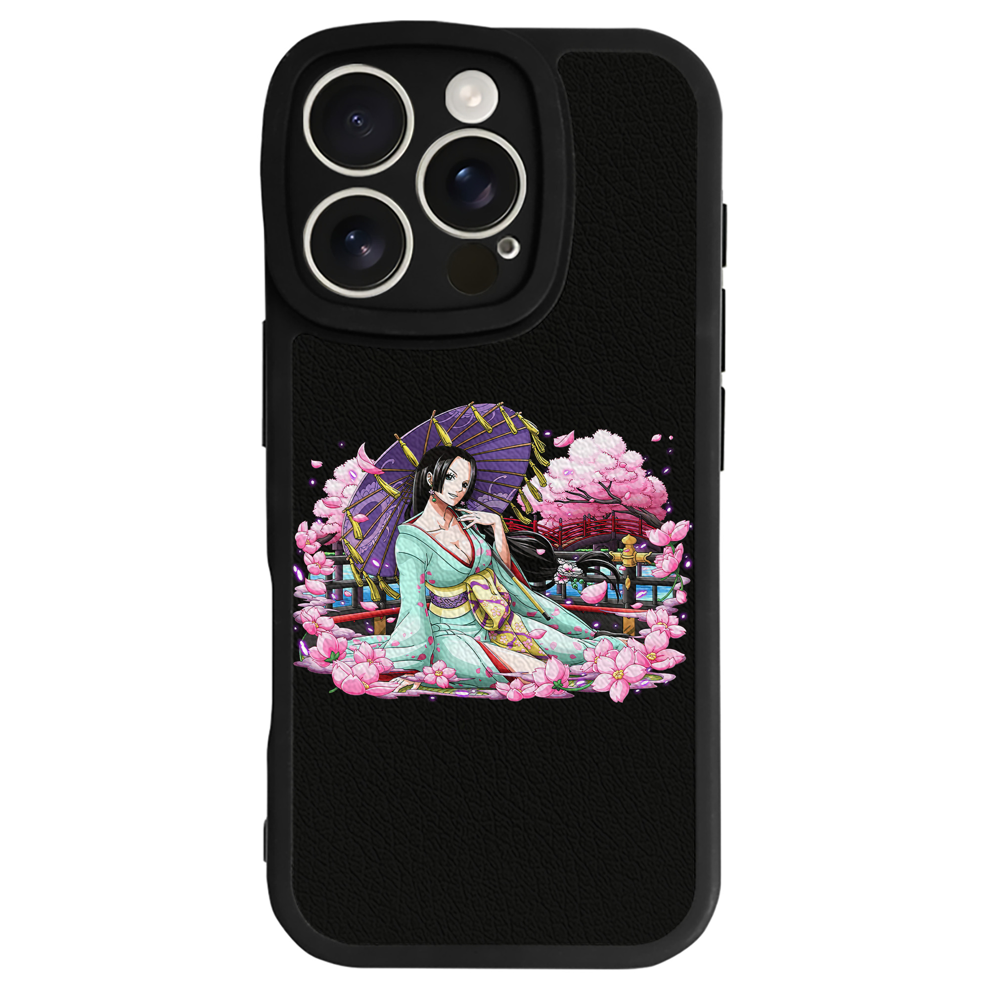 （画像用） ワンピース ボア・ハンコック ONE PIECE Boa·Hancock 【iPhone 16シリーズ対応】シリコンスマホケース（レザー調） 材質：シリコン